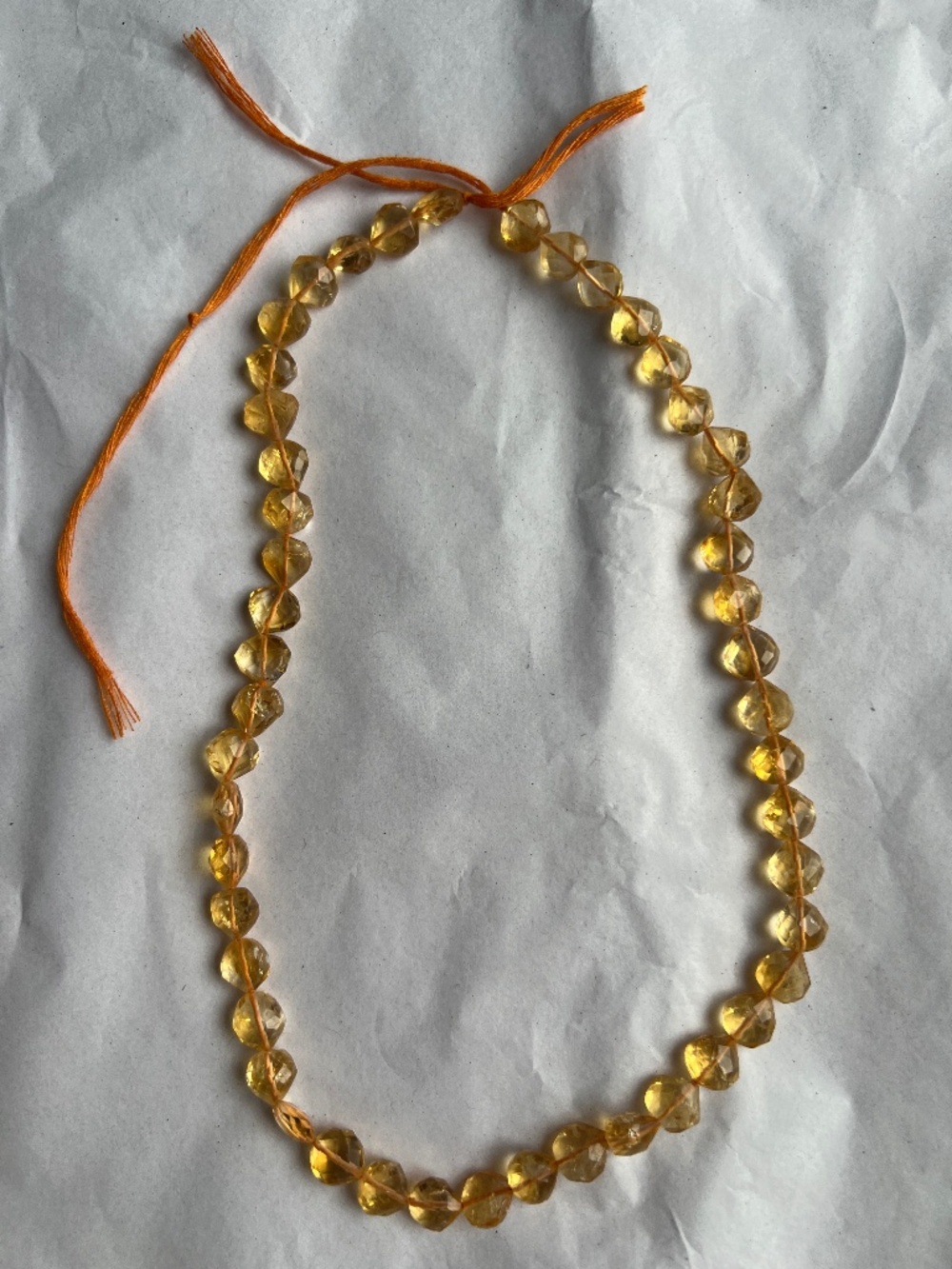 Citrine Faceted Beads for Jewelry Making - 48 Beads